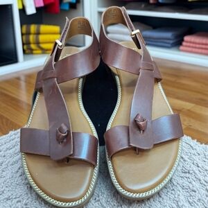 Franco Sarto Tan Leather Sandals